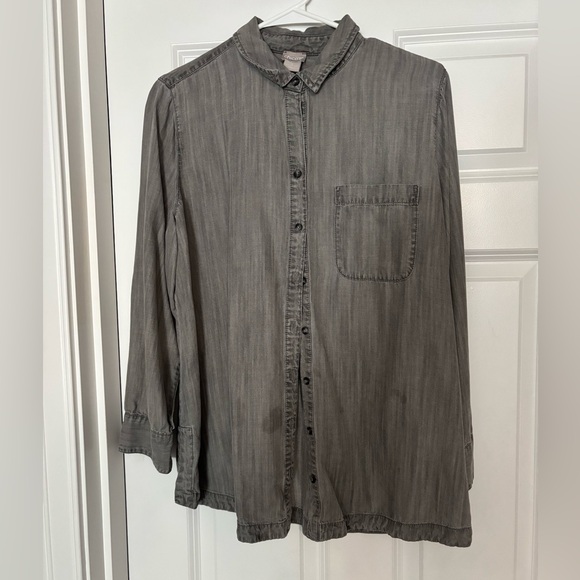 Chico's Tops - Chico’s Button Down Gray Shirt